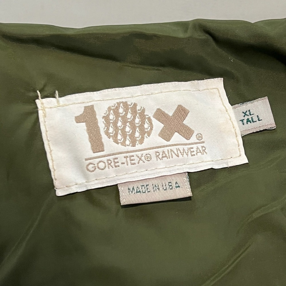 VTG 10X Gore Tex Rainwear Camo Hunt Real Tree Bark‎ Woodland Jacket XL-Tall USA- - Picture 9 of 12